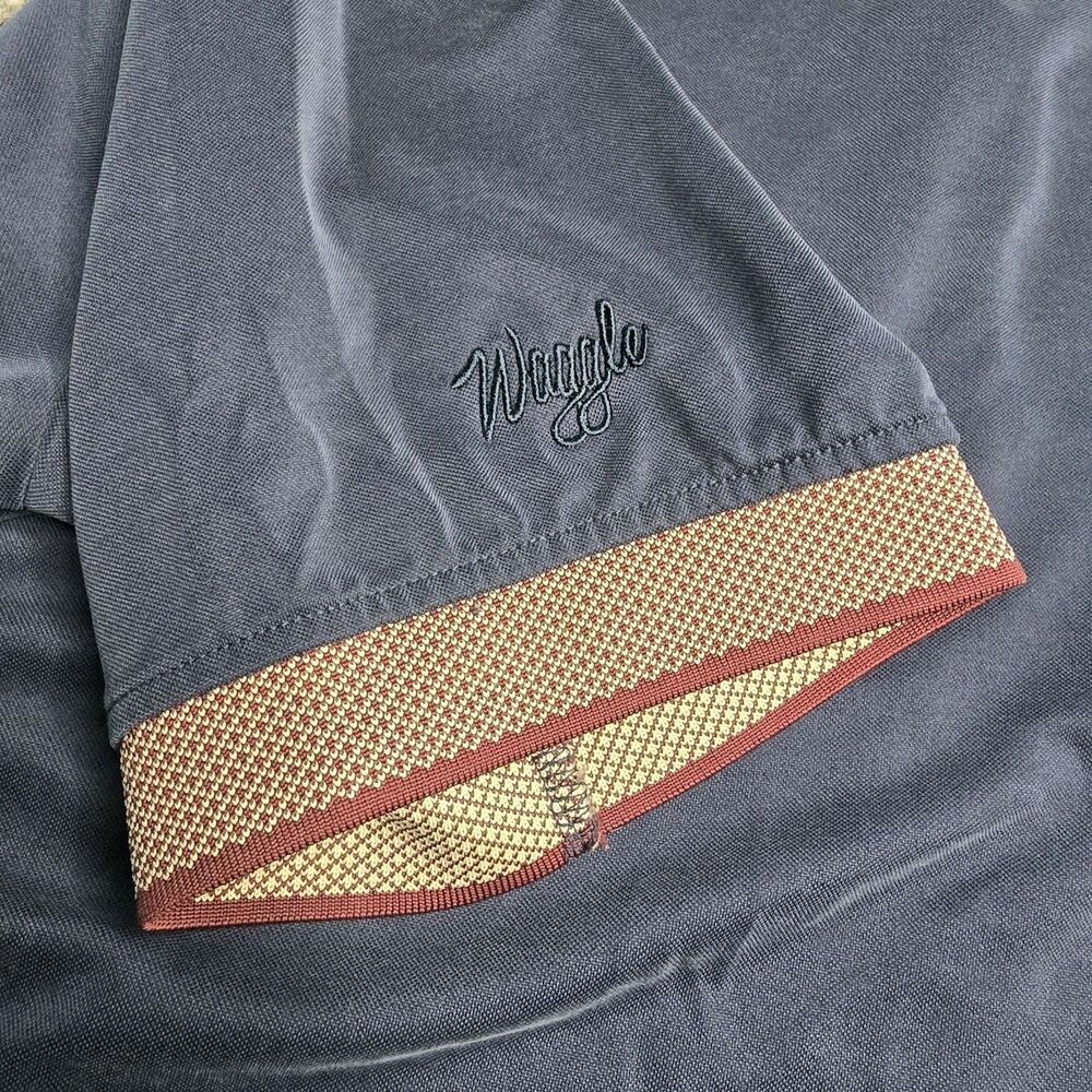 Waggle Habitat Rooster Golf Polo Blue Men's 2XL - Picture 5 of 7